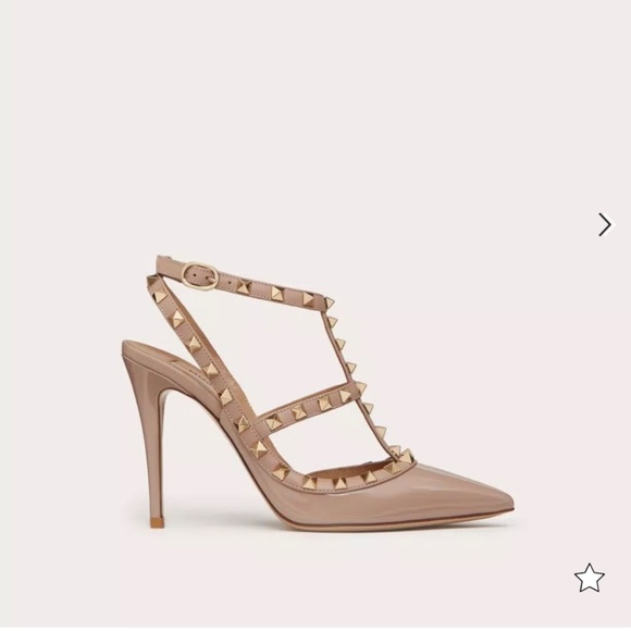 VALENTINO GARAVANI Rockstud Patent Leather Strap Pumps - Picture 7 of 11